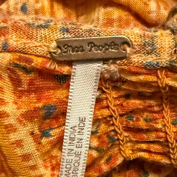 Free people orange floral crop next vacation top. S - Picture 7 of 8